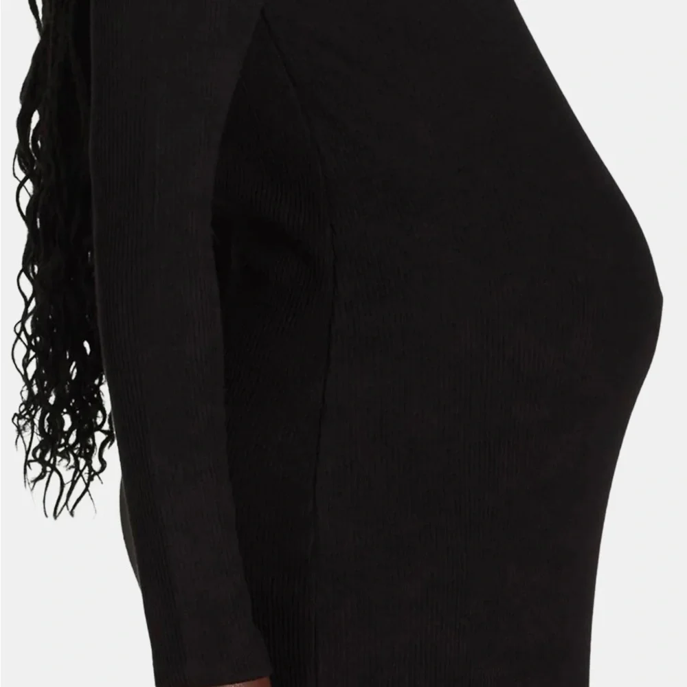 Time and Tru Black  maternity Long Sleeve Sheath Dress - Picture 4 of 4